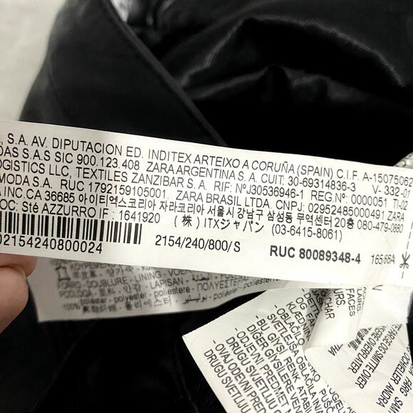 Zara Genuine Leather Black Flared Trousers High Rise Pants Limited Edition S - Picture 7 of 10